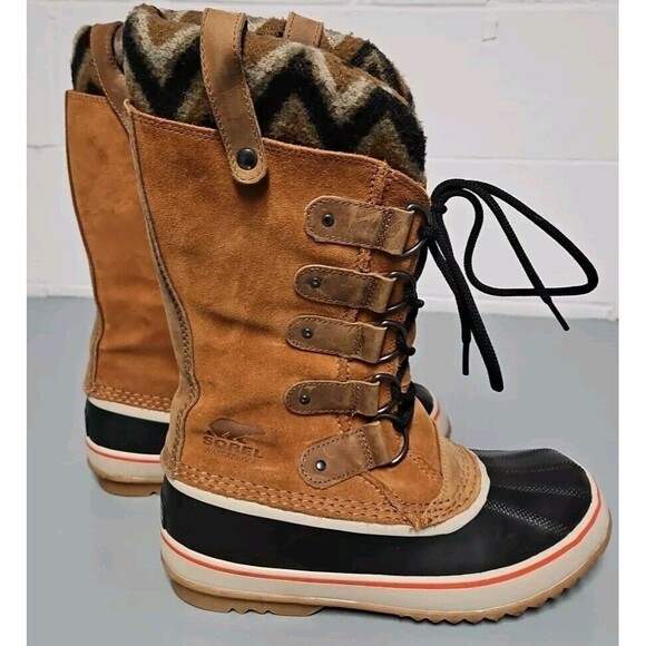 Sorel Boots Joan of Arctic Fleece Winter Waterproof Gorpcore Boots Sz 9.5 EUC - Picture 1 of 12